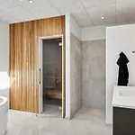 Spacious And Modern Activity House With Sea View, Spa, Sauna And A Private Game Ideal For Large Families And Groups Close To And The بيت للعطل